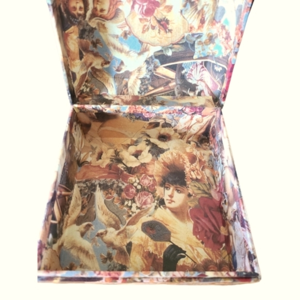 VINTAGE VICTORIAN STYLE DECOUPAGE KEEPSAKE BOX - Picture 8 of 10